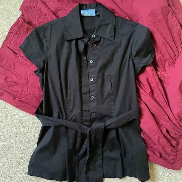 Y2K Simply Vera Button Top with Bow Ribbon Wrap - Picture 1 of 4